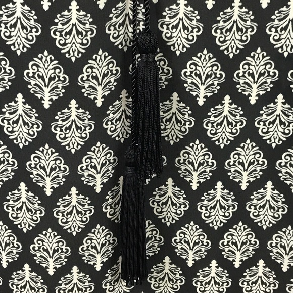 Boho Damask Print Peasant Blouse - Picture 6 of 12